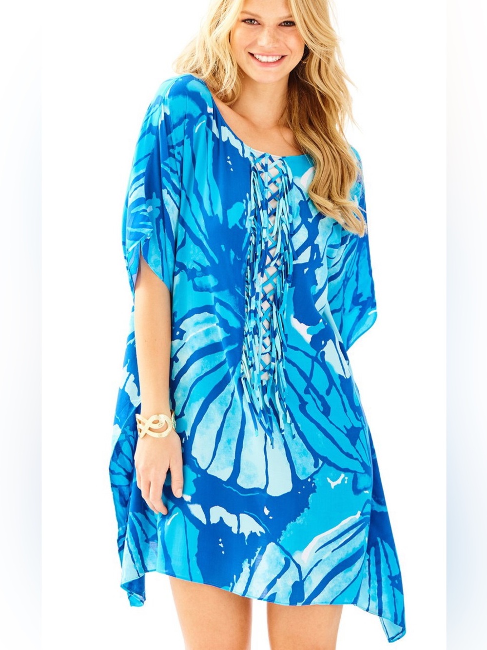 Lilly Pulitzer Lindamarie caftan get inky xs